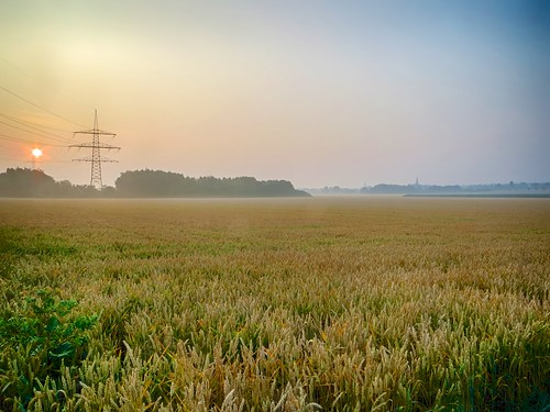 sunrise germany fields dortmund hdr