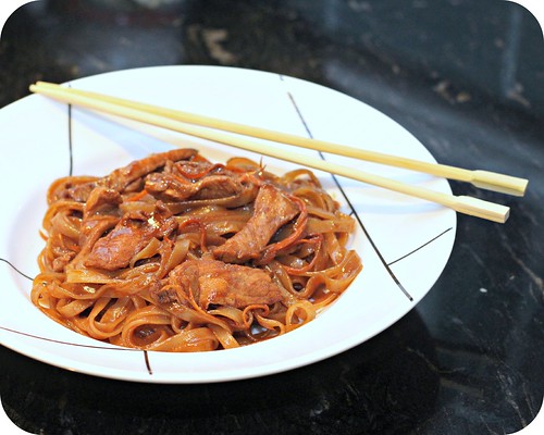 Hoisin Pork with Rice Noodles