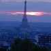 Paris Blick von Belleville Eifelturm