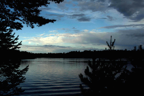 blue sunset lake clouds waves shadows lakes ripples spiderlake manitowishwaters