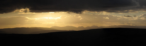 sunset panorama storm harlech