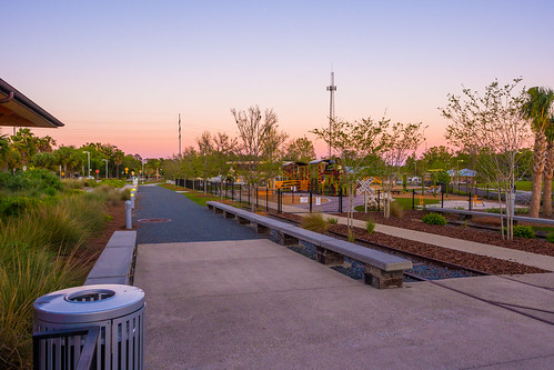olympus em10 1240pro gainesville florida park depot depotpark city unitedstates us playarea train playground sunset color