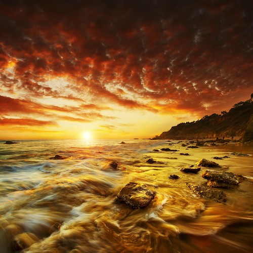 sunset sky seascape storm art beach landscape colorful warm day waves awesome coastal redsky goldenhour elmatadorbeach
