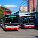 [Buses in Beijing]青年尼奥普兰 Youngman Neoplan JNP6120GHP-1 <HEV> 北京公交集团 BPT #98633 #98640 Front-right at Datun East Bus Yard