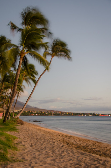 Kaanapali Beach at sunset, Maui