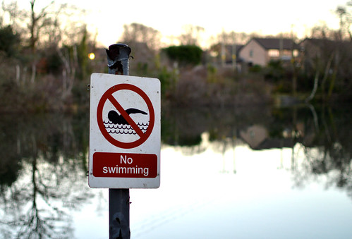No swimming