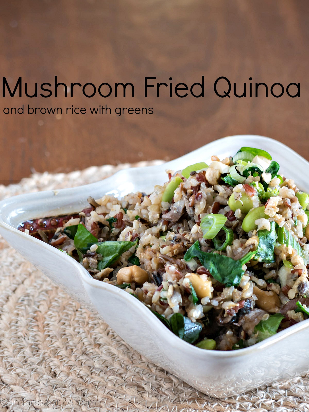Mushroom Fried Quinoa | www.infinebalance.com #meatlessmondays #recipe