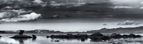 panorama 100mm newzealand auckland skyscape landscape sea water clouds blackwhite moody dark foreboding storm