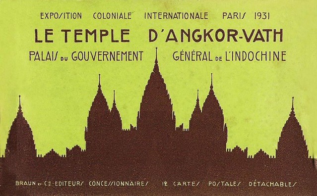 CARNET DE 12 CPA LE TEMPLE D'ANGKOR VATH PALAIS DU GOUVERNEMENT GENERALE DE L' INDOCHINE - EXPOSITION PARIS 1931