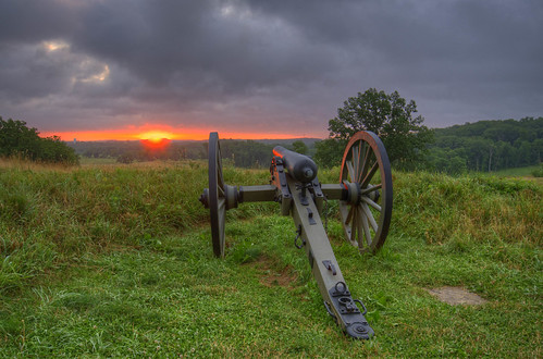 sunrise pennsylvania pa gettysburg civilwar national cannon battlefield hdr highdynamicrange eastcemeteryhill