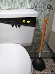 Check out Halloween Costumes at the Reeves College Lethbridge Campus in Alberta - Creepy Toilet Monster