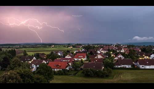 sky cloud house green germany lightning blitz wart badenwürttemberg nikond700 nikkor247028 bonnix