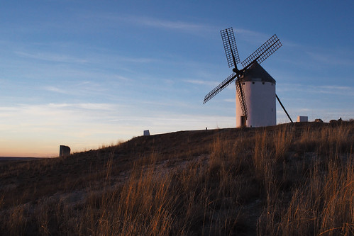 sunset windmill lamancha elromeral
