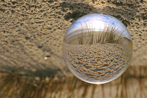 sky sun beach nature glass grass denmark sand dof northsea maritime crystalball glassball glaskugel hvidesande glasperlenspiel potd:country=de