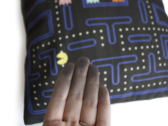 Colour rubbing off from Pac-man fabric