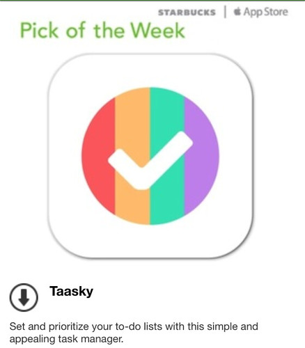Starbucks iTunes Pick of the Week - Taasky