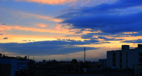 sunset clouds cloudy heavy aligarh