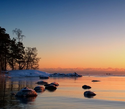 winter sunset sea finland nokia helsinki 1020 lauttasaari lumia