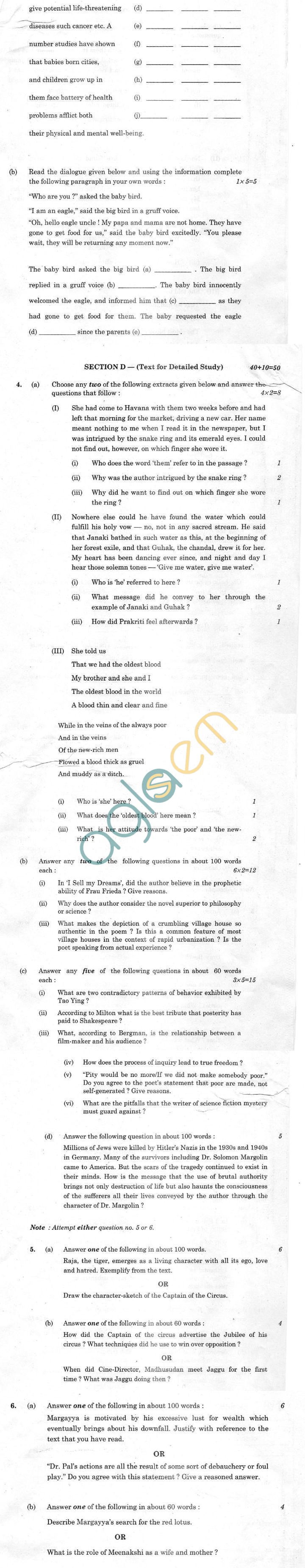 CBSE Compartment Exam 2013 Class XII Question Paper - English (Elective)