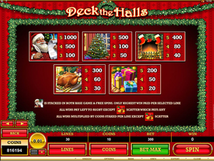 Deck the Halls Slots Payout
