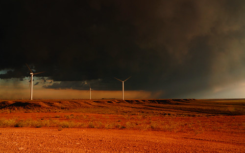 storm oklahoma windmill landscape mesas panhandle cloudsstormssunsetssunrises