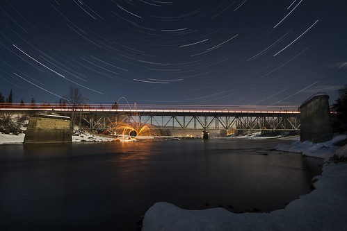 longexposure bridge snow canada wool water canon bc steel sigma spinning 7d moonlight startrails fortsaintjames sigma816mm
