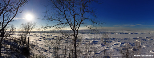 park trees winter sunset sky lake snow seascape color ice beach nature clouds landscape michigan dunes lakemichigan greatlakes lakeshore iphone