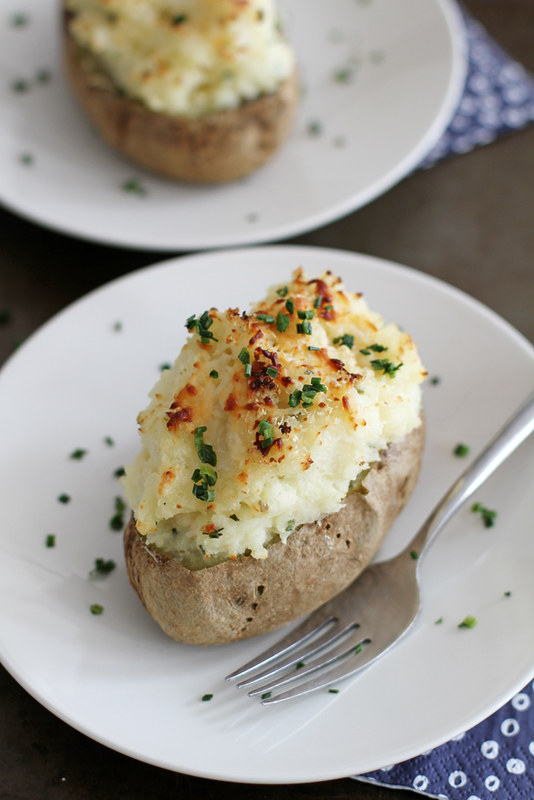twice-baked potatoes with fresh horseradish