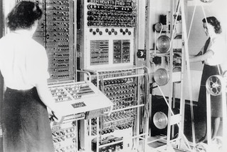 Wrens operating the 'Colossus' computer, 1943.