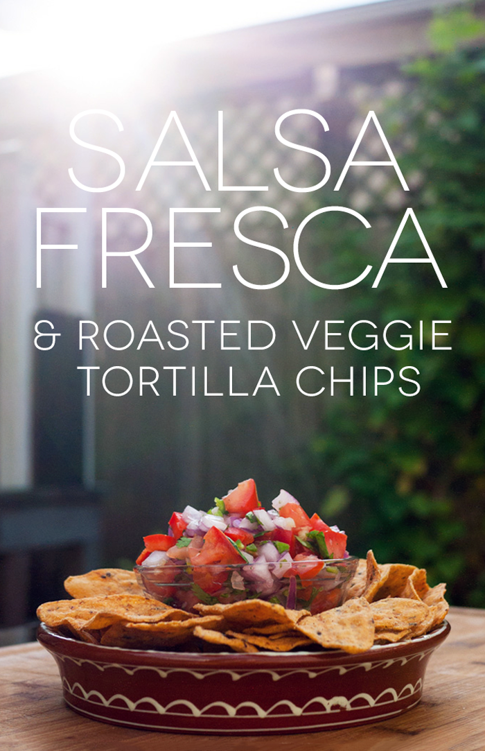 Salsa Fresca with Green Giant Veggie Snack Chips