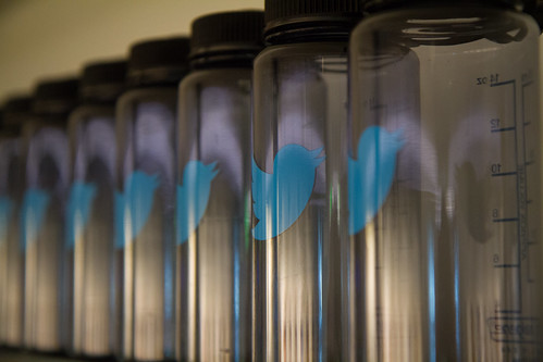 Twitter HQ: Larry water bottles