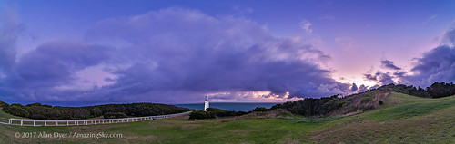capeotwaylighthouse bassstrait greatoceanroad victoria australia coast twilight evening ocean purple panorama sunset alberta canada