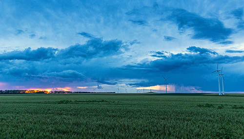 sunset clouds day wind cloudy bulgaria fields northeast turbines kavarna