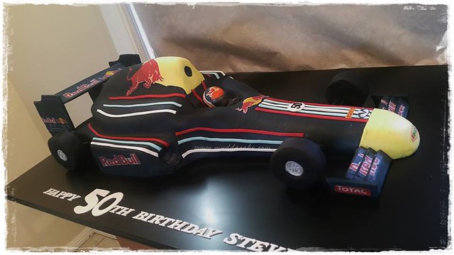 Red Bull Formula One Cake by Ange Kroehnert of Mudda Cake