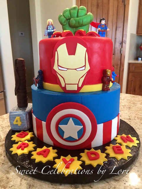 Avengers Cake from Lori McClaflin of Sweet Celebrations by Lori - Custom Cakes