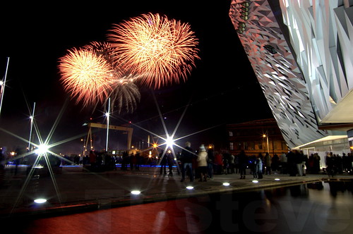 city ireland colour monster festival night metro fireworks belfast cranes titanic mash hw slipways