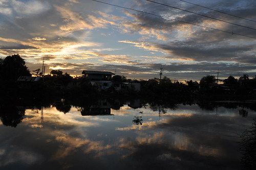 thailand skies sunsets canals chachoengsao คลอง