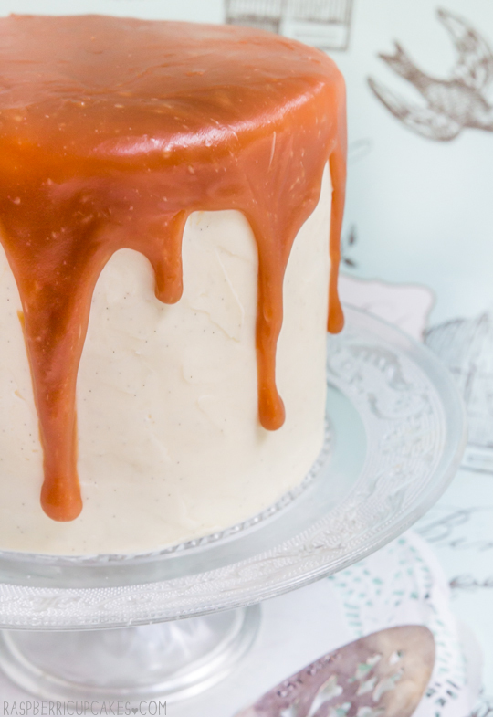 Brown Butter Layer Cake with Vanilla Bean Icing & Salted Caramel