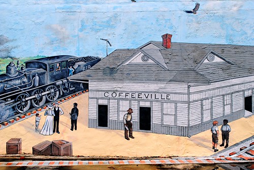 train mississippi mural rail ms locomotive coffeeville coffeevillemississippi coffeevillems