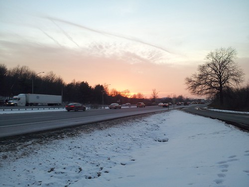 winter sunset scene area rest 2013 interstate78