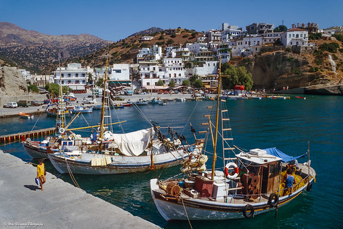 europe slide places scan greece crete fishingboats agiagalini