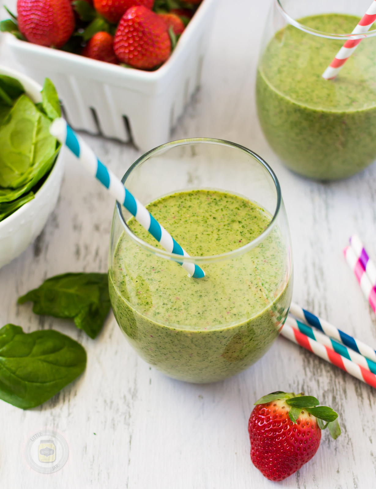 Strawberry Kale and Spinach Detox Smoothie Final Shot 3