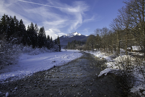 trees winter sky snow mountains nature water beautiful weather river germany landscape outside outdoors bavaria day scenic sunny linderhofpalace dandangler linderriver
