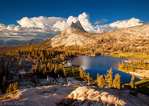 park trees mountain lake storm water clouds forest high afternoon cathedral peak sierra upper national backpacking yosemite thunder pinnacle echorn brianknott forgetmeknottphotography fmkphoto