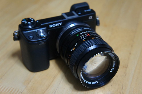 Front view - Konica Hexanon 50mm f1.4