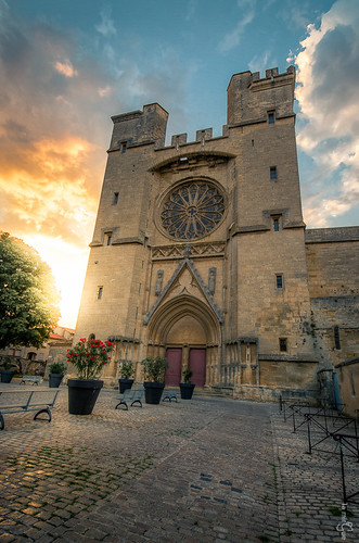 morning church sunrise nikon cathedral hdr languedoc hérault occitan d7000 biterre