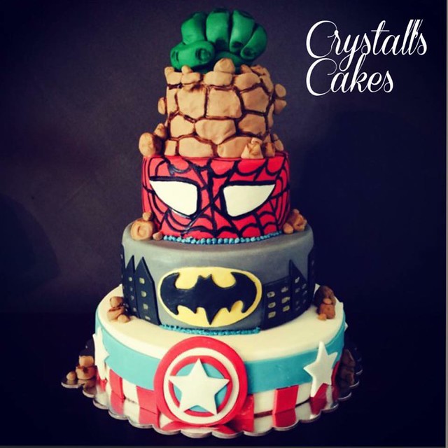 Superhero Cake by Crystall Lee Platt of Crystall's Cakes