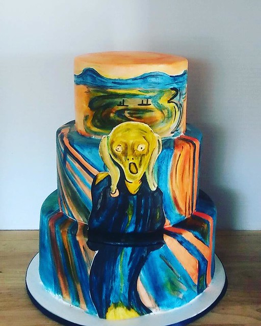 The Scream Inspired Cake by Tiffany Guebara of Tiffany's Sweets N' Treats