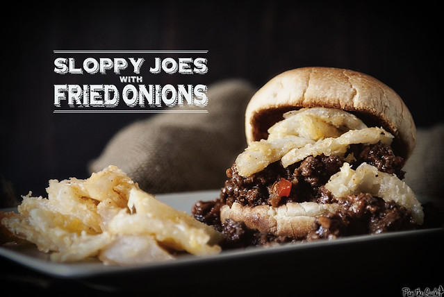 Sloppy Joes with Fried Onions via GirlCarnivore.com