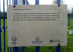 Meteorological Station Plaque, Lister Park